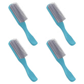 Kuber Industries Hair Brush | Bristles Brush | Hair Brush with Paddle | Brush for Curly wavy Hairs | Suitable For All Hair Types | Hair Brush Styling Hair | 4 Piece | C19BLE | Pack of 2 | Blue